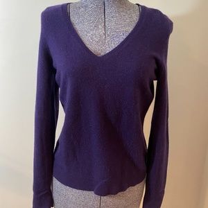 Ann Taylor Purple 100% Cashmere Sweater